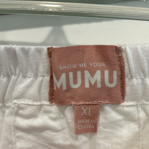 Show me your mumu 2 piece ruffle tank top and shorts light weight cotton size XL - Picture 8 of 9